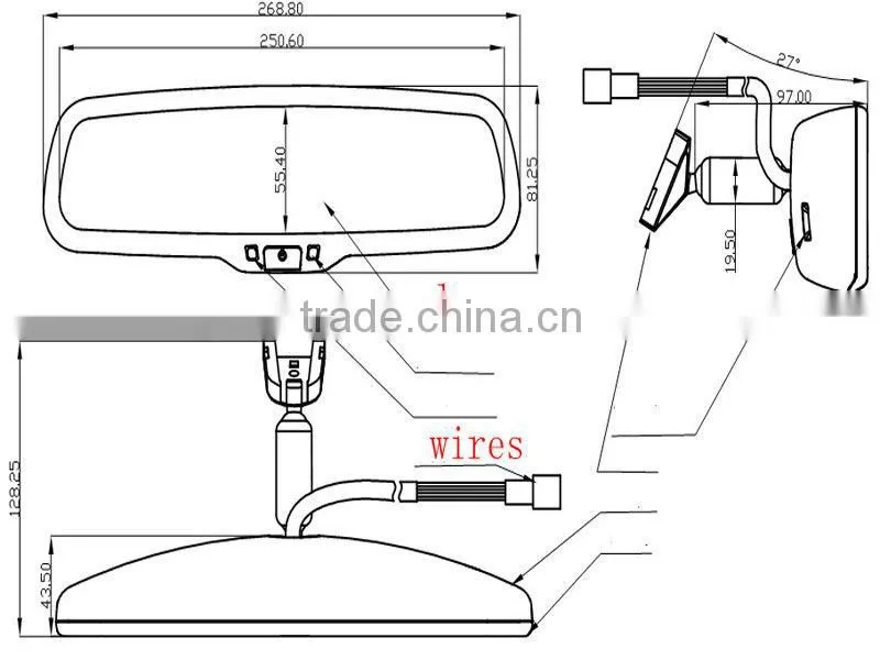 auto mirror for MG
