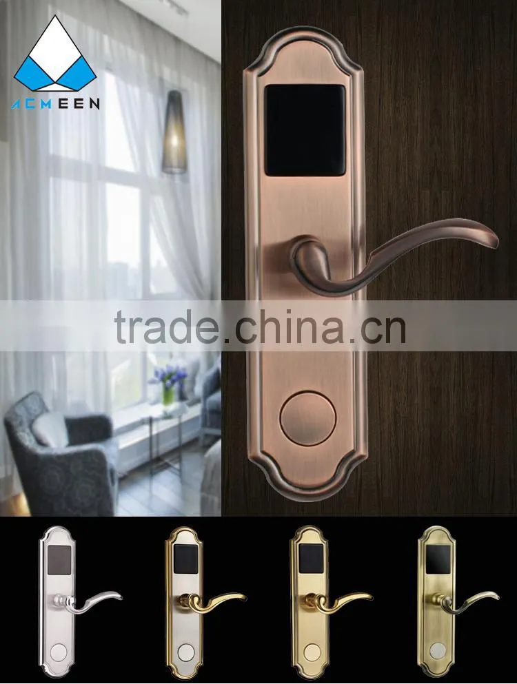 Hotel room door lock system