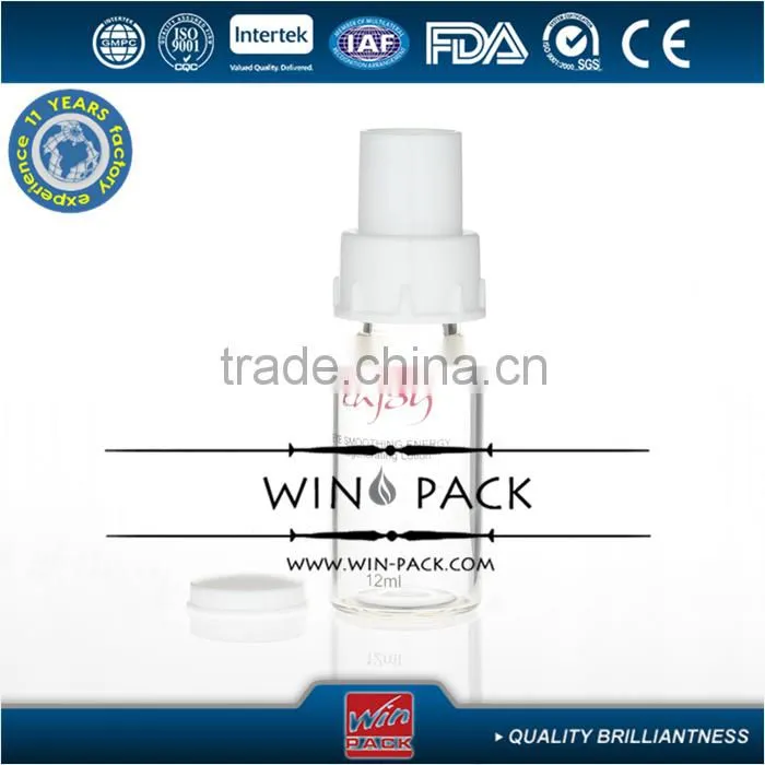 10ml clear tube glass bottle water and powder mixing vials with the screen printing