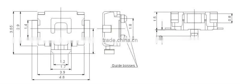 push button tact switch TS-1115A for SMT,high life series