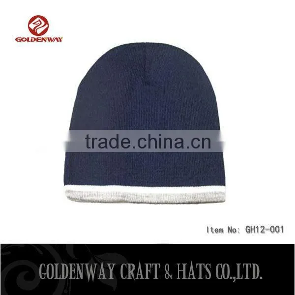 Fashion man beanie hats with woven logo