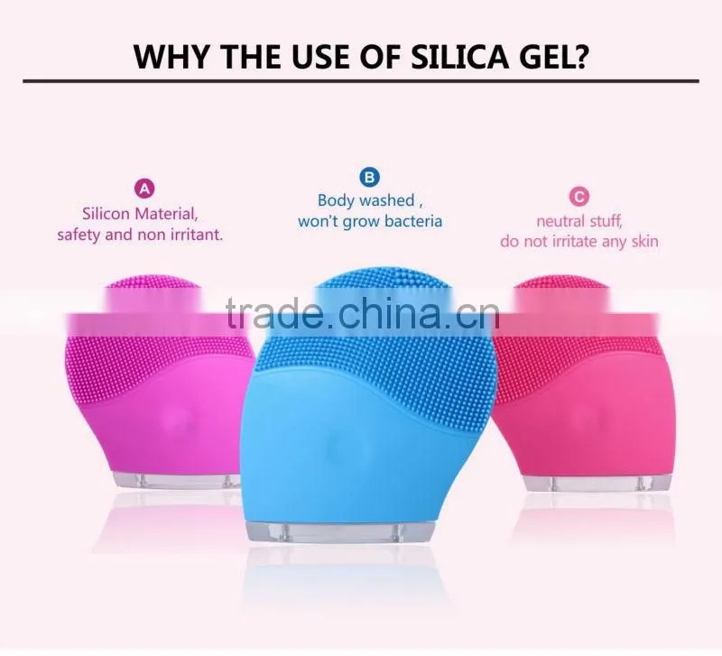 BP-1068 Sonic Silicone Face Brush, Gentle Exfoliator & Scrubber, Pore Cleanser rechargeable IPX7 FULL WATERPROOF