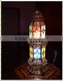 1m tower shape festival decoration moroccan copper lantern wholesale