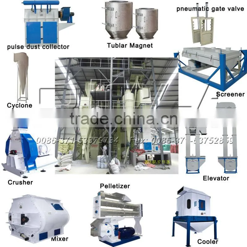 CE Certificate Ring Die 3-5 T/H Poultry Feed Pellet Production Machine / Pellet Making Machine