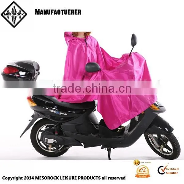 Oxford unisex fashion thickening hooded rain poncho with brim motorcycle rain poncho