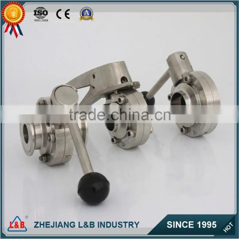 stainless steel clamp, butterfly valve and pipe fitting
