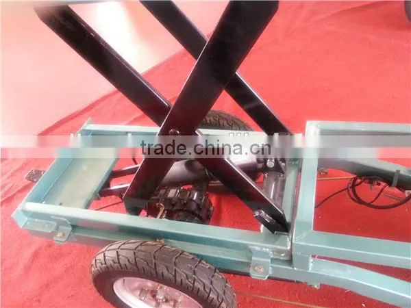 650W farm electric cargo box tricycle/ liftable and lowerable