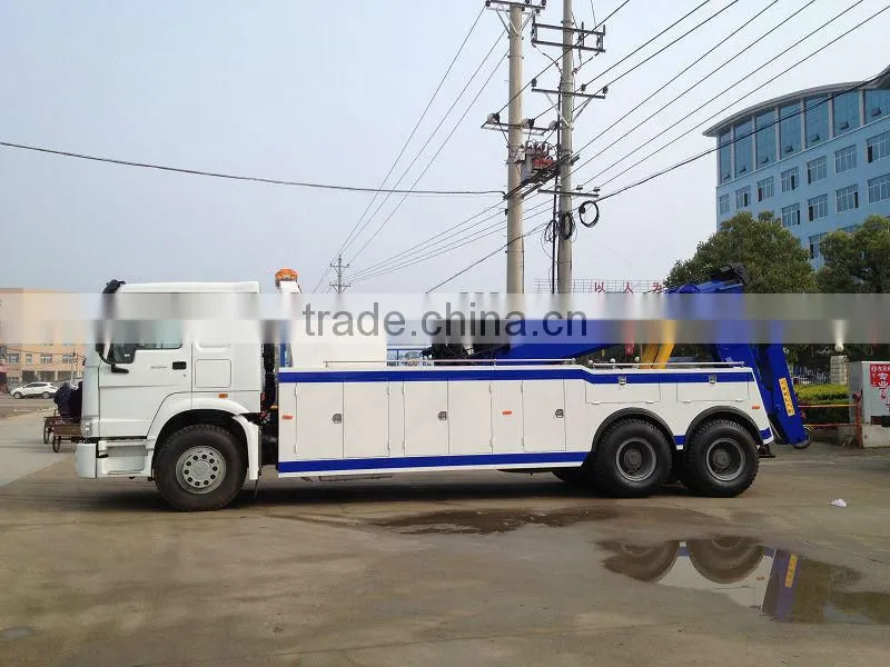 HOWO 6x4 heavy wrecker towing truck,Road Block Remover
