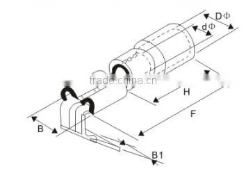 HEIGTH Shouder-shaped Male and Female Pre-insulated Connector /Waterproof Connectors