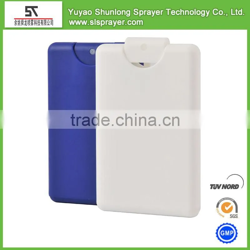 Wholesale yuyao factory 20ml Credit Card pocket perfume sprayer bottle
