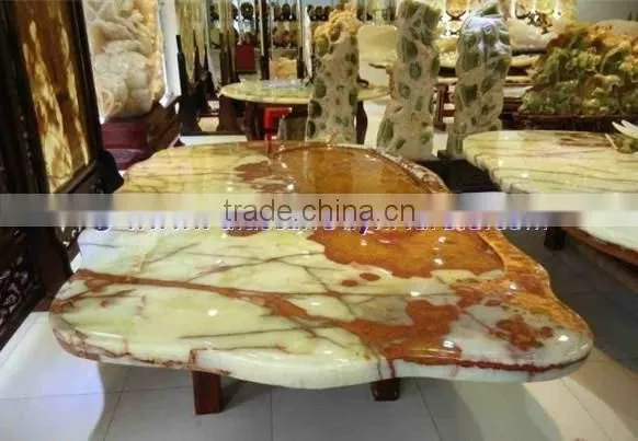 LIGHT GREEN ONYX TABLE TOPS COLLECTION Pakistan Onyx Marble brings you beautifully designed quality Light Green Onyx Table Tops
