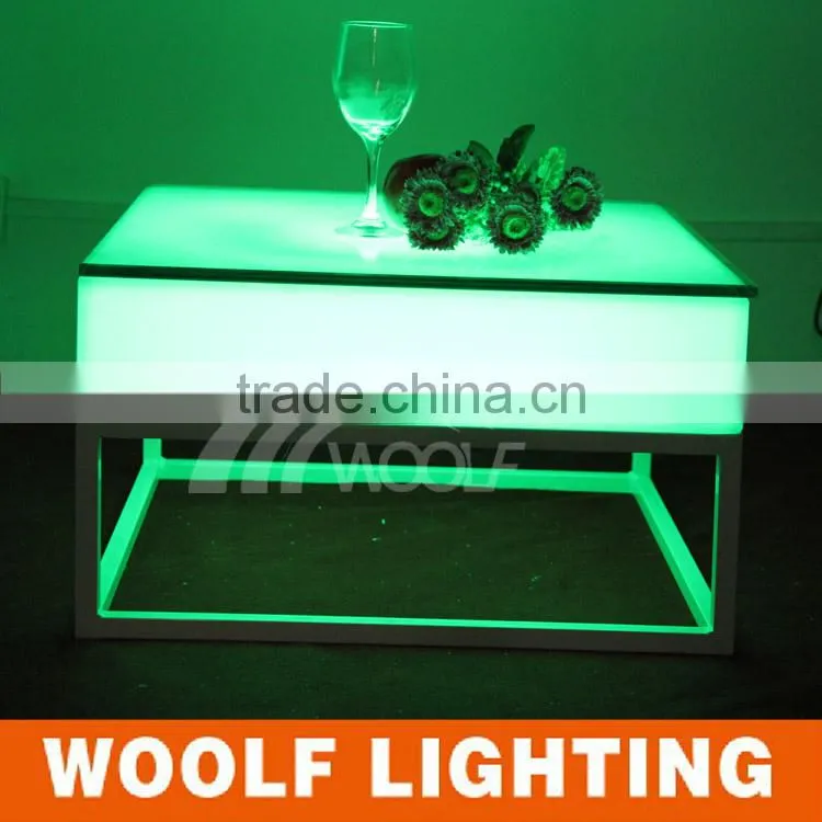 Remote Color Changing Waterproof LED Glowing Square Bar Table Household Dinner Table
