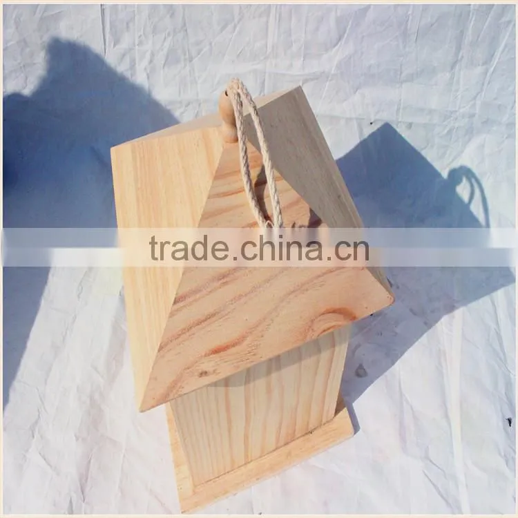 Wooden Bird Cage, Wood Bird House, Multifunctional Large Hanging Bird Feeder