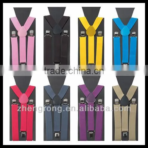 Lady's cheap elastic new fashion design orange suspenders
