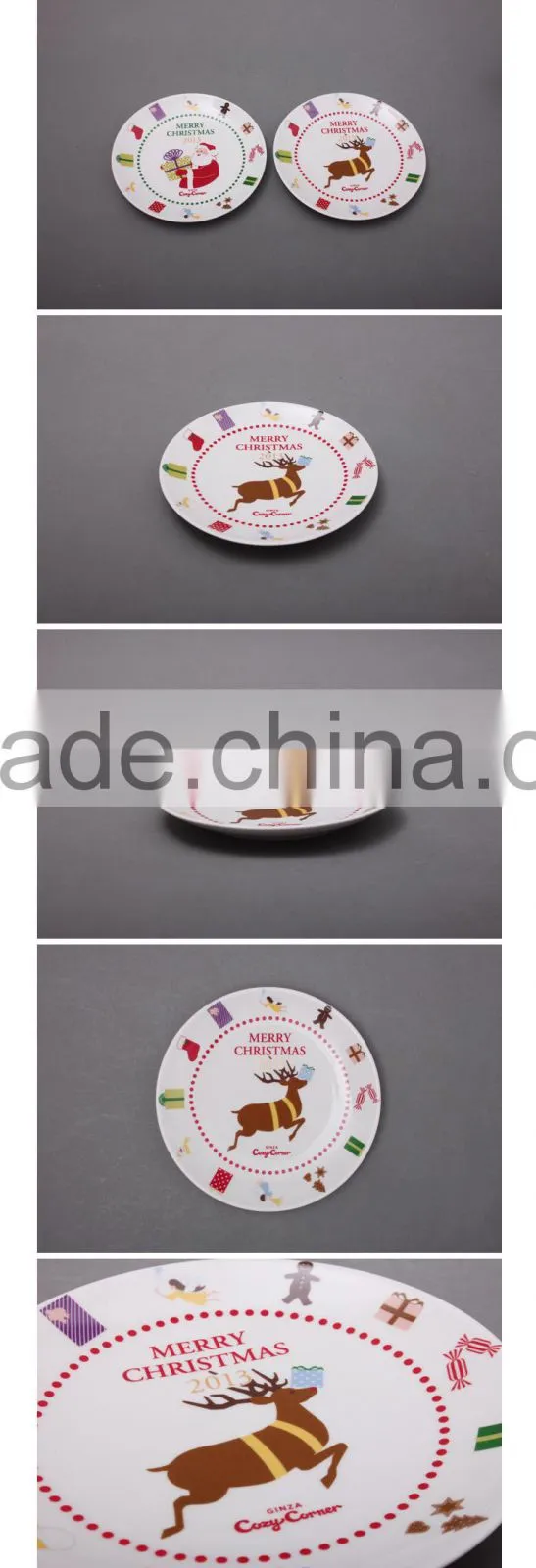 haonai high quality promotion christmas bone china plate