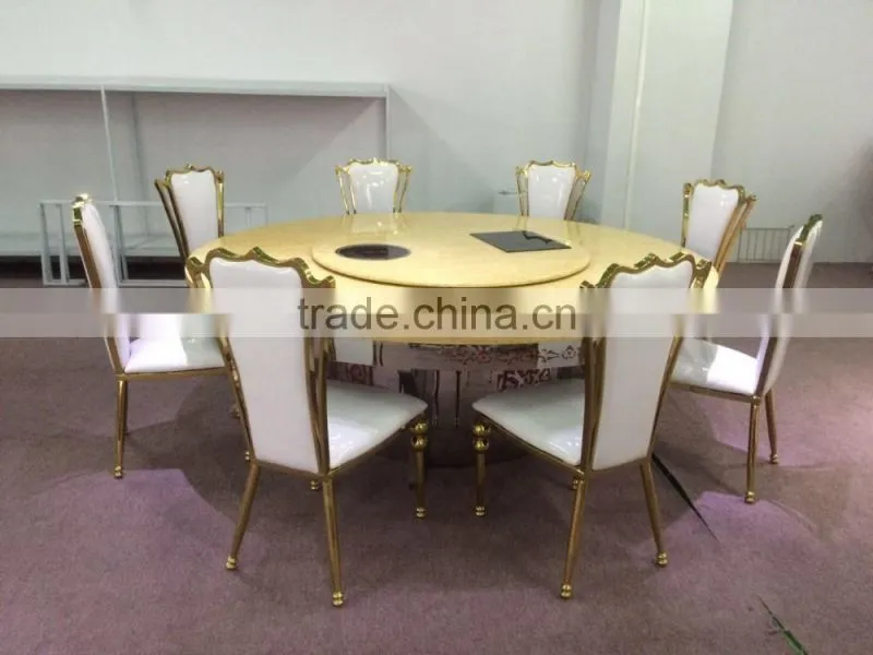 Wholesale marble round dining table and chair
