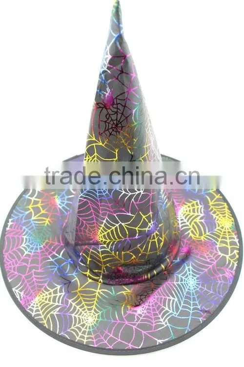 Halloween Costume cobweb skull witch Hat