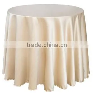 hotsale off-white tapestry satin table cover for hotel restaurant weddings