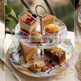 Hot Sale Porcelain Double Cake Dinner Plate