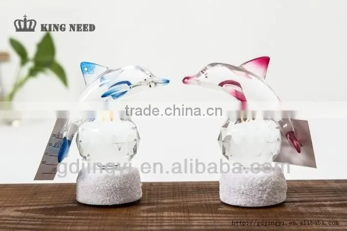acrylic led lighted dolphin animals for Valentines gift