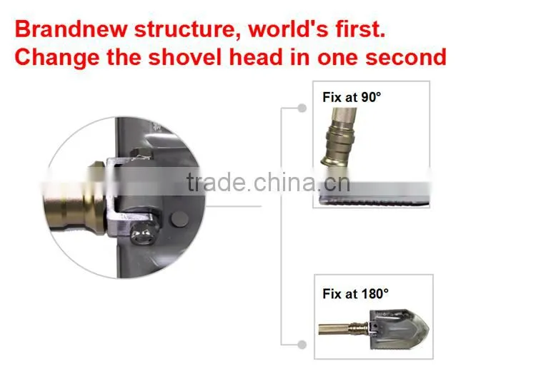 Emergency tool to break car window/ Self-driving emergency tools and equipment/ Multifunction shovel with waring light
