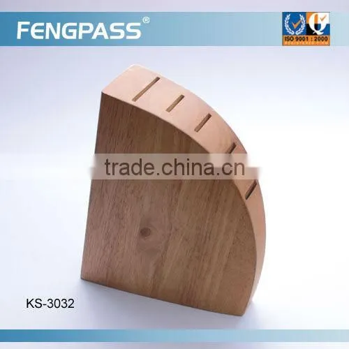 stainless steel kitchen knife set with wooden block (49-259-288)