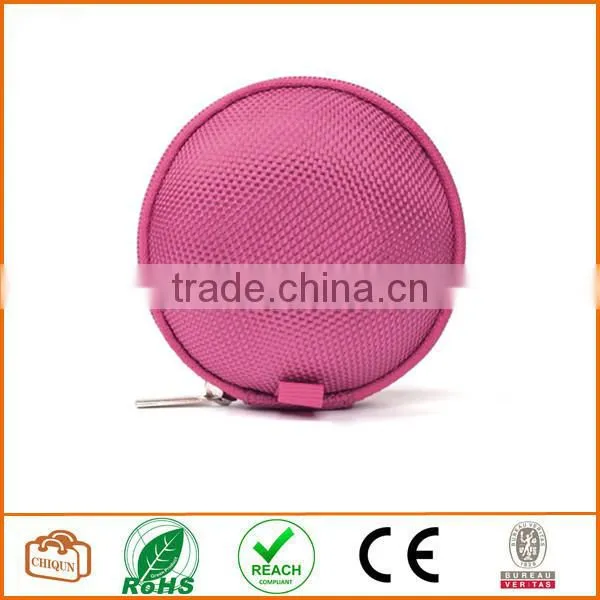 (Black and Hot Pink)Earphone Handsfree Headset HARD EVA Case