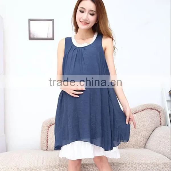 2014 new arrival Maternity summer dress pregnant dress maternity clothing