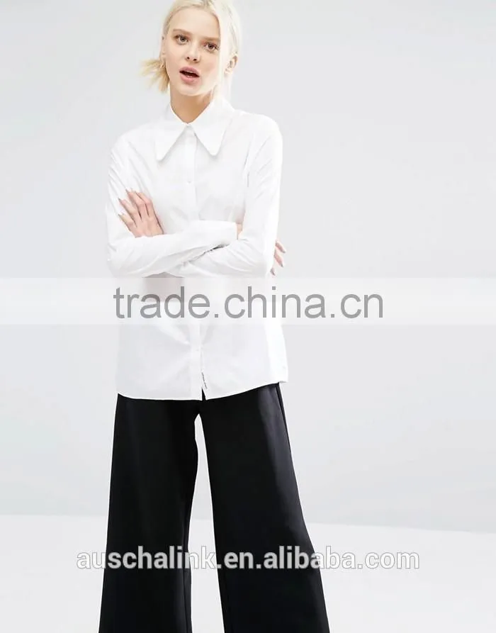 best selling ladies organic cotton office shirts OEM service