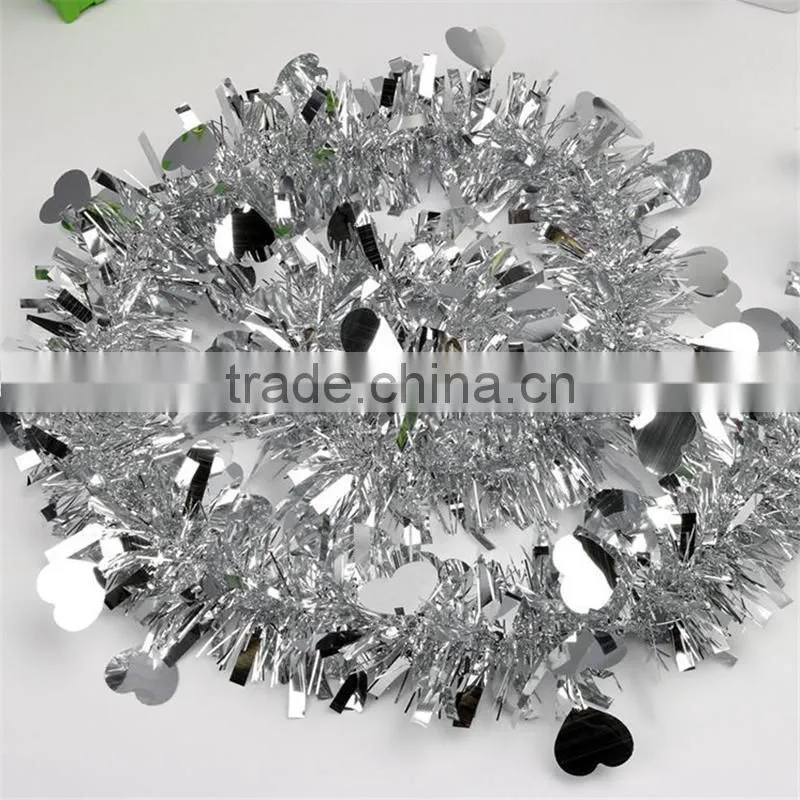 Cheap colorful christmas tinsel garland tree decorations wedding decorative garland