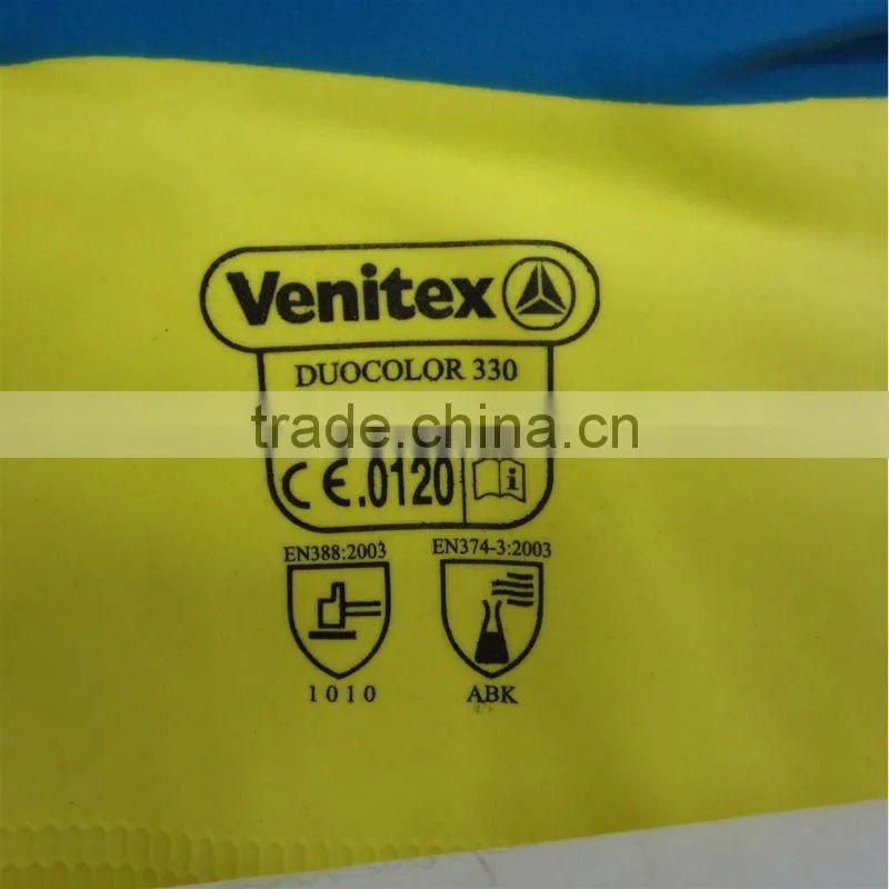 CE EN 388 Cirtefied Natural latex gloves working gloves