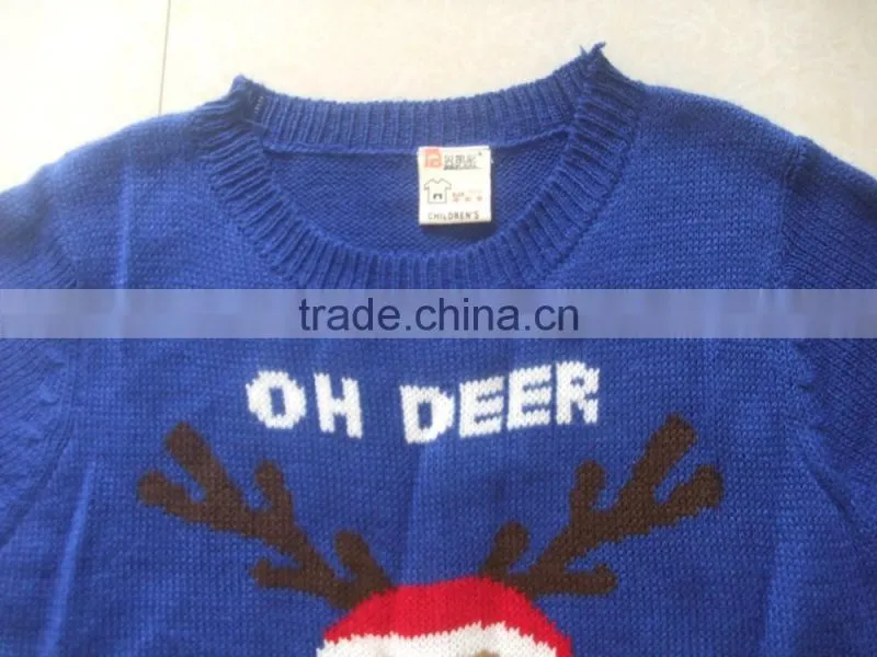 High Quality Unisex knitted Christmas sweaters Christmas Jumpers Ugly sweaters pull over jumper(BKN5335)