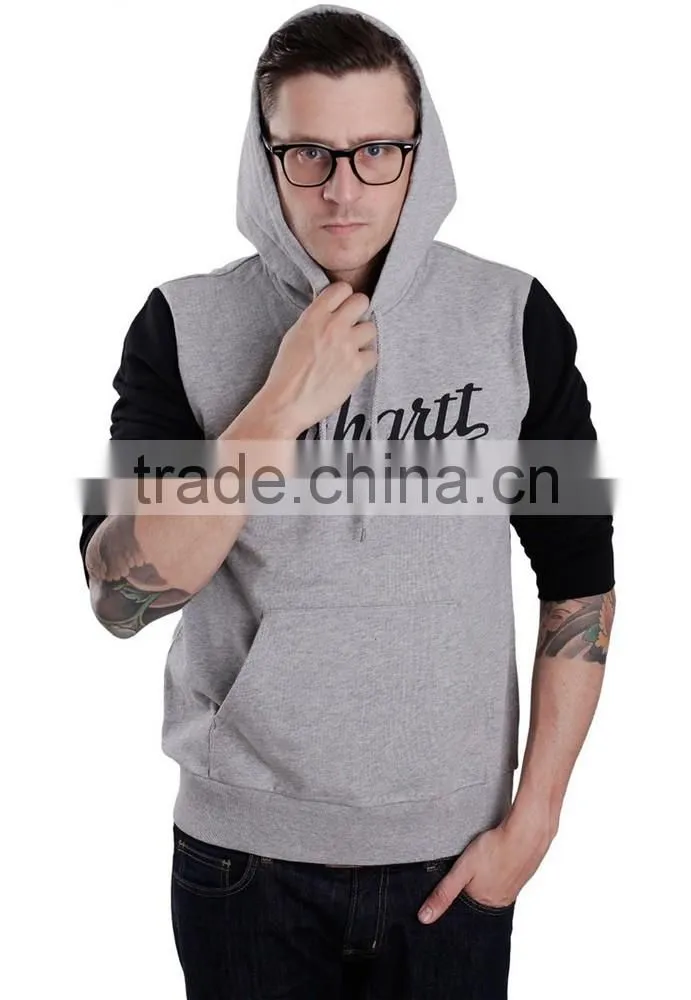 Lightweight custom two color long sleeve hoodies,hoodies for men