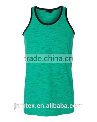 95% cotton 5% spandex mens gym injected slub tank top