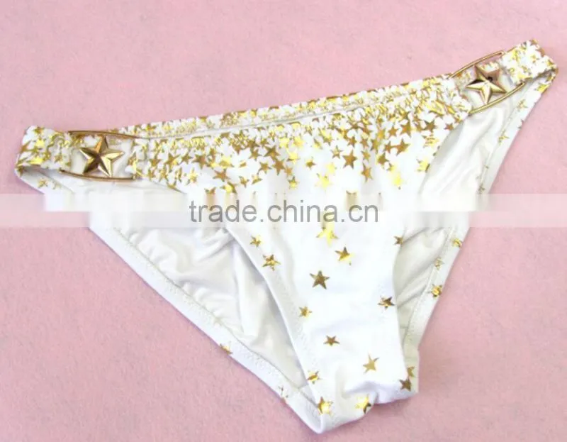M866 dingyang fashion sexy latest metal five star split bikini swimwear