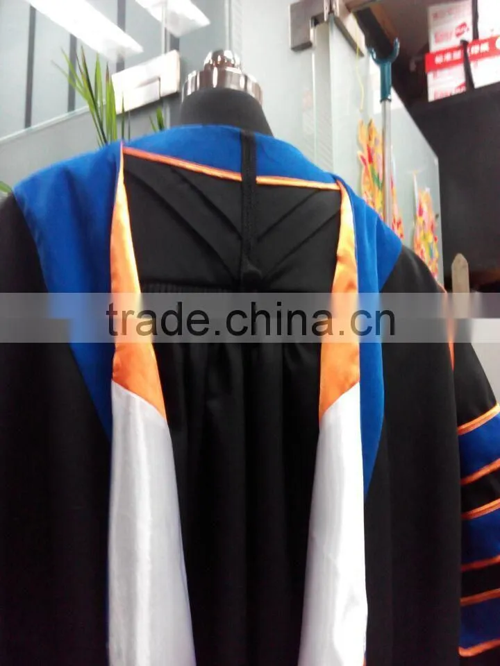 Customized high quality PHD graduation gown