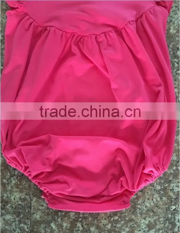 Toddler Girls Soild Color Cotton Romper Flutter Sleeve Romper Baby Bulk Boutique Baby Girl Rompers Wholesale 2016