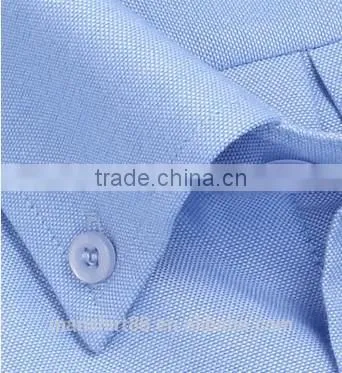2017 latest long sleeve full cotton light blue button down oxford shirt