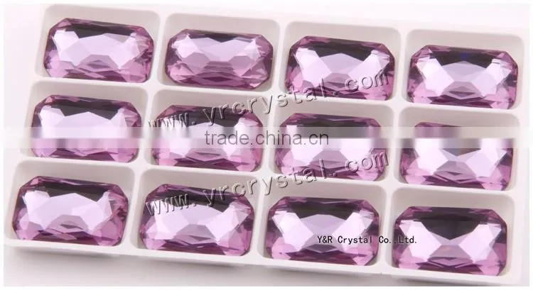 4627 Octagon Crystal 13*18mm Violet Color Stones Diamond Stone