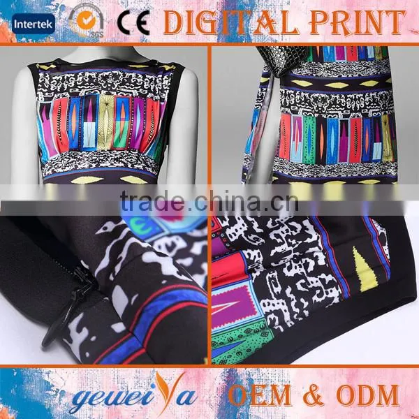 Design Custom Digital Printed Lady Long Dress