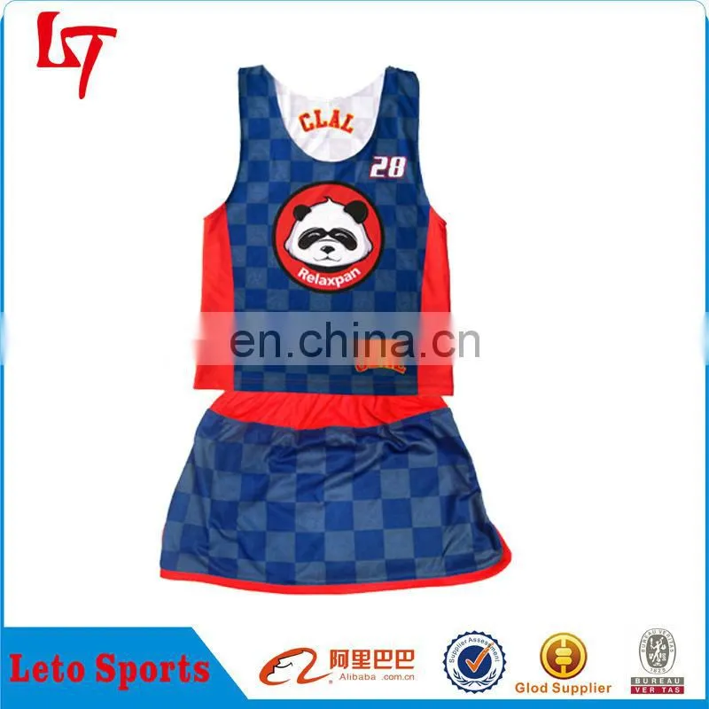 Sexy panda lacrosse jersey reversible box lacrosse uniform