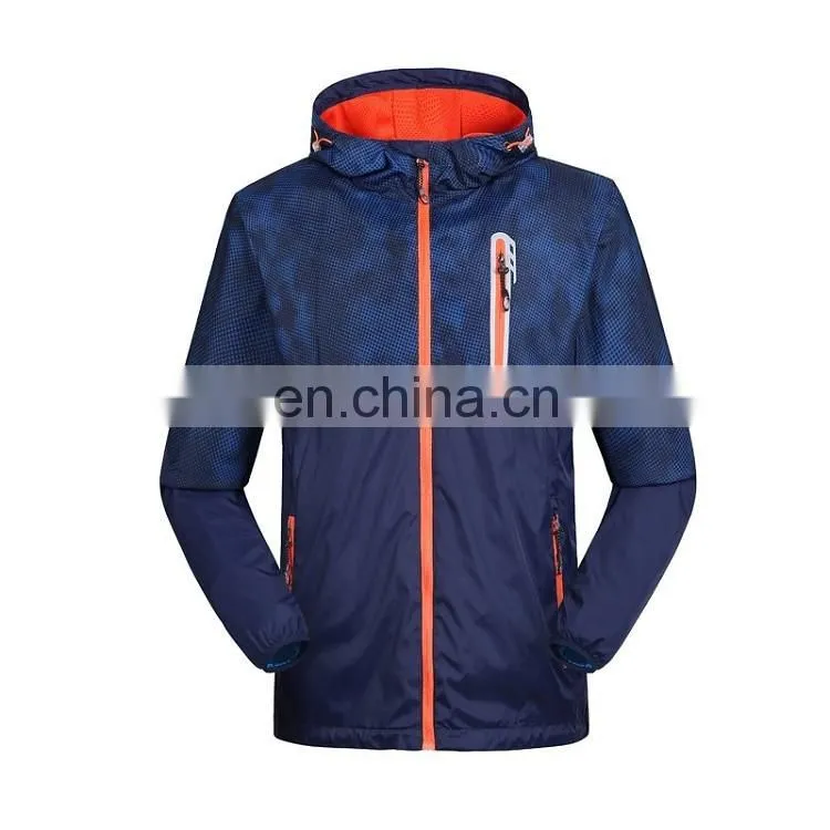 OEM Service for Men's hooded windbreaker jacket 100% polyester