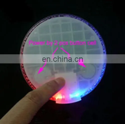 2015 Latest Design LED Colorful Coaster For Bar/Party New Year Gifts&Christmas
