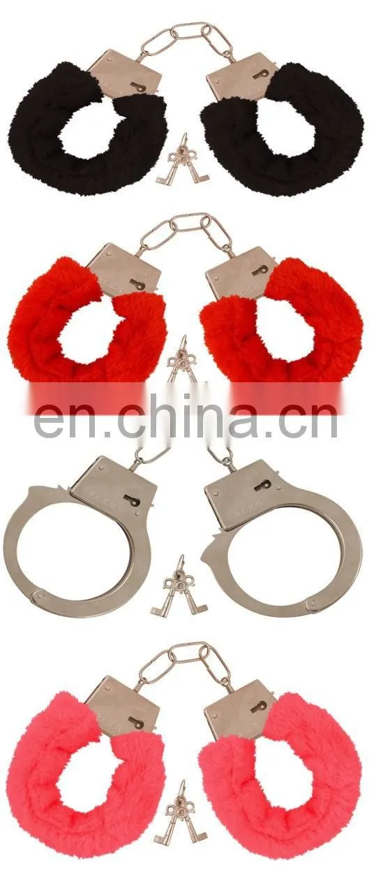 The most popular sexy party metal toy plush Handcuffs fluffy romantic valentine's Day gift promotion adult Sex toys SH2002