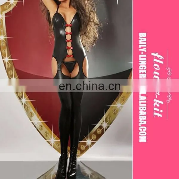 Women Sexy Leather Suit Lady PVC Teddy Lingerie Wholesale