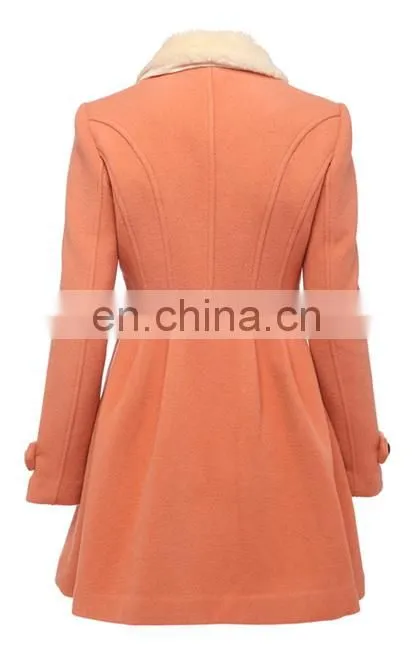 nifty vogue style winter fur collar high waist woolen fashion design european women winter coats