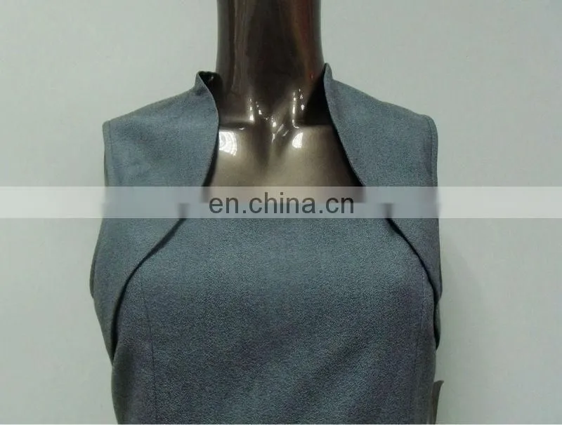 Simple and cute back hollow out design office lady tea dress