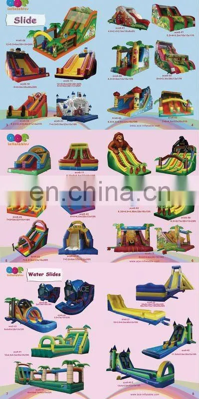 2012 New Design inflatable slide both for water and dry slide