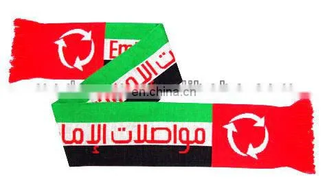 Cheap printing satin football fans scarf