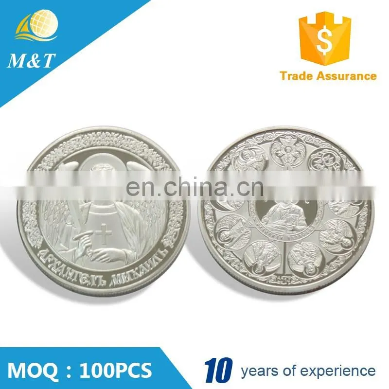 Custom cheap metal silver plated masonic coin